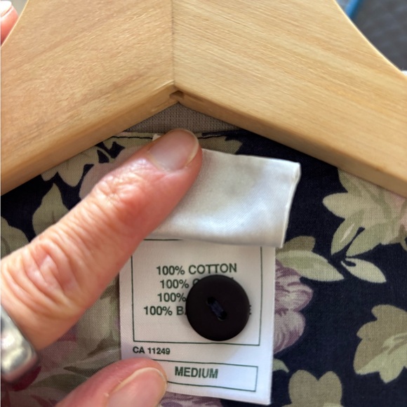 Vintage 90s Laura Ashley Floral Cotton Jumpsuit Pockets Made in Ireland Medium - Picture 7 of 10